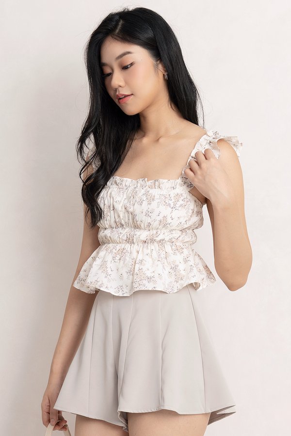 Eula Top Ivory Blooms