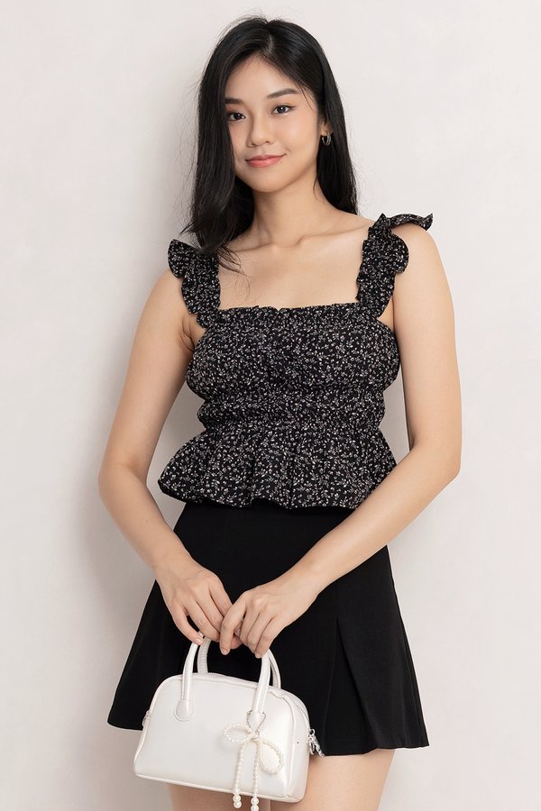 Eula Top Black Mini Bloom