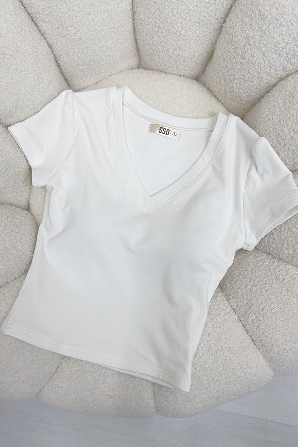 Clarice Padded Top White *PLUSH*