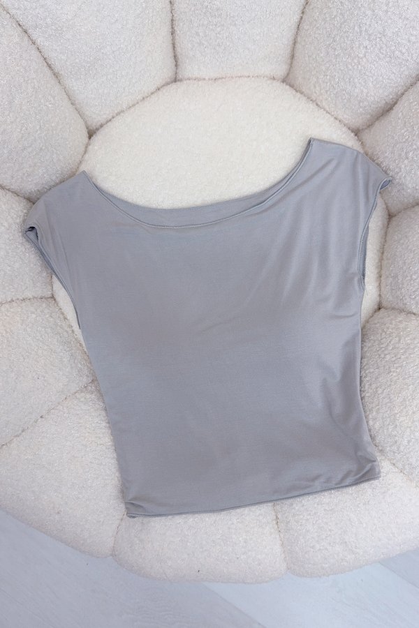 Camila Padded Top Light Grey *MM*
