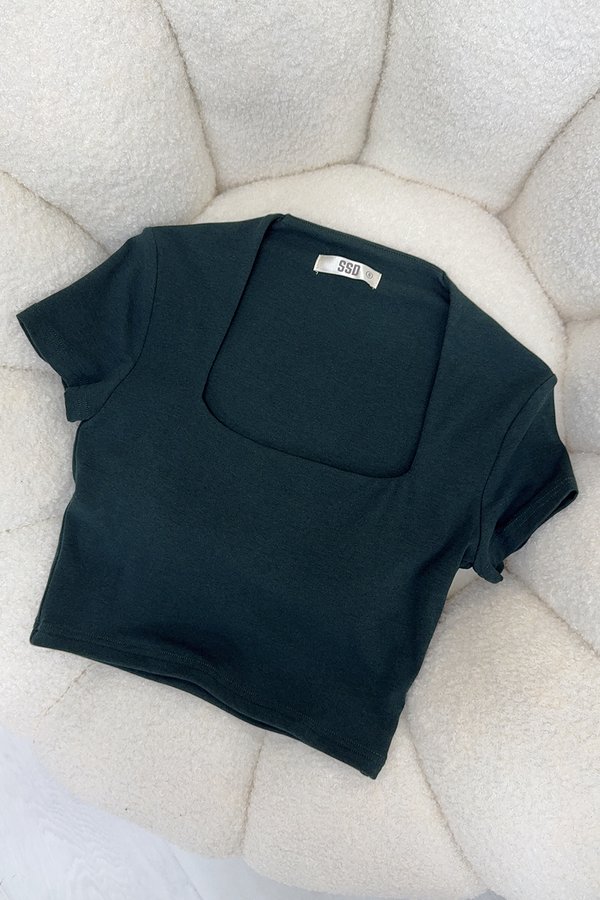 Jane Padded Top Forest *PLUSH*