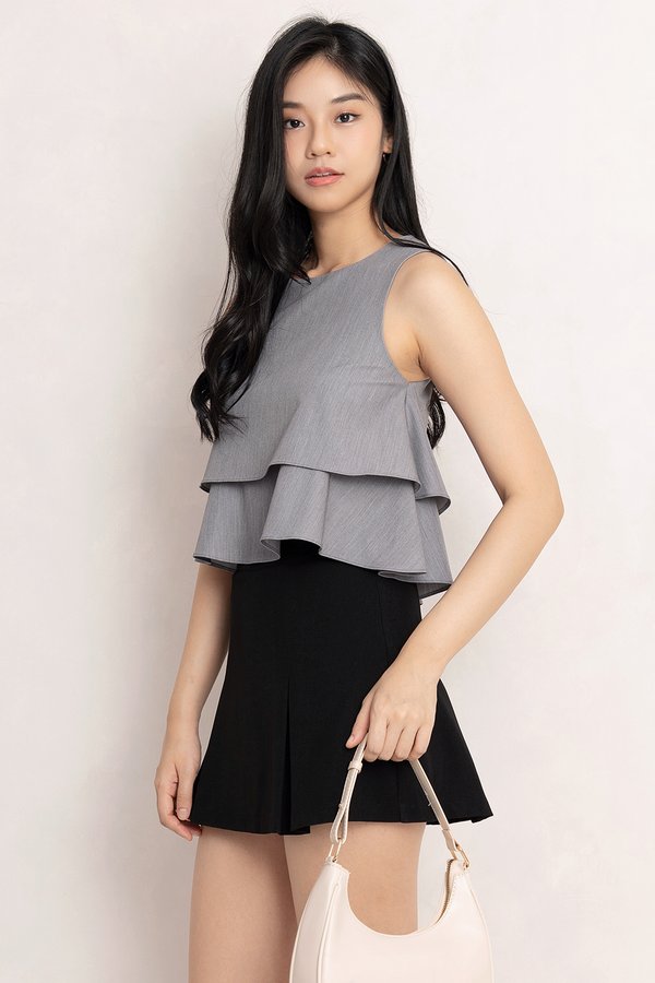 Emily Top Textured Grey