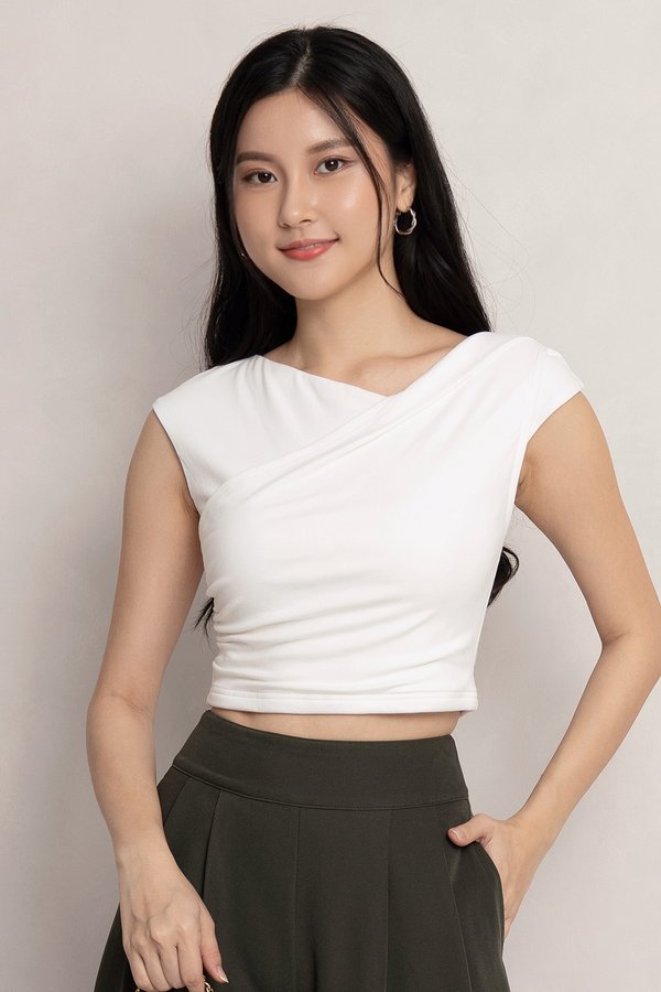Delaney Padded Top White *PLUSH*