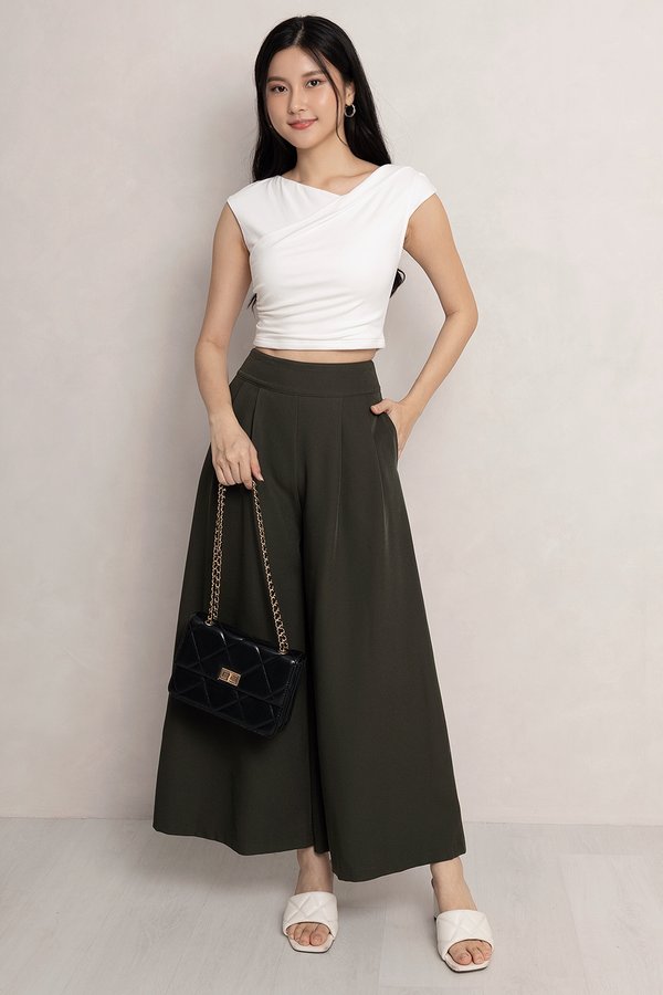 Cleeo Culottes Dark Olive