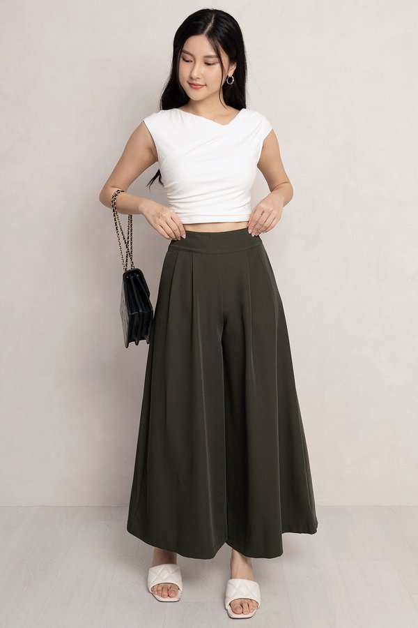 Cleeo Culottes Dark Olive