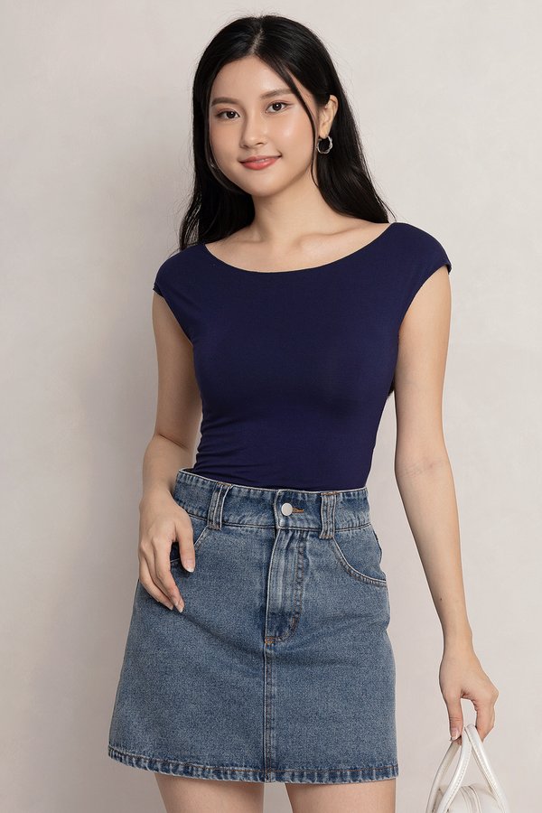 Camila Padded Top Navy *MM*