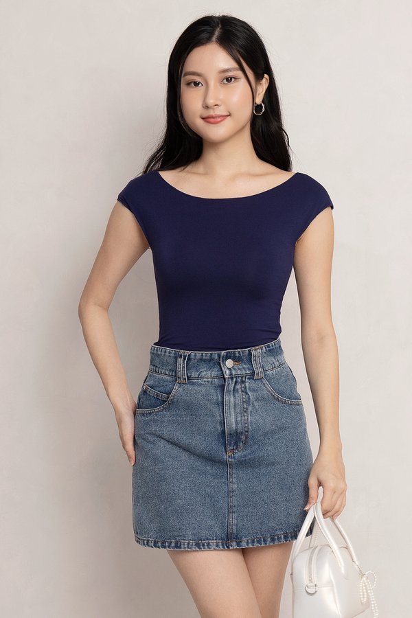 Camila Padded Top Navy *MM*