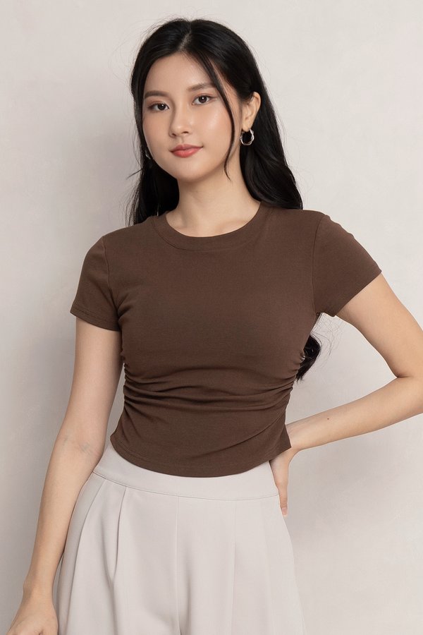 Helen Padded Top Chocolate *PLUSH*