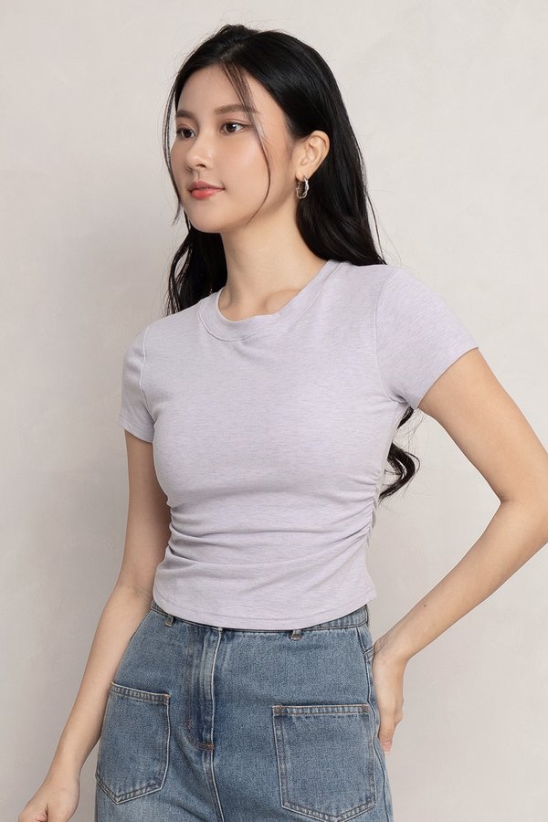 Helen Padded Top Textured Lilac *PLUSH*