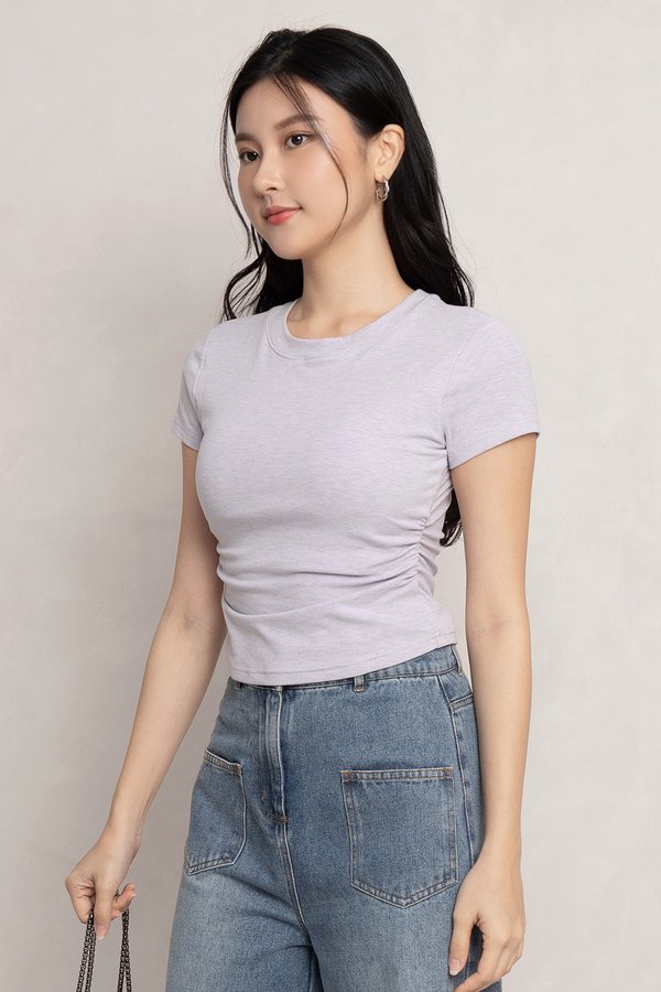 Helen Padded Top Textured Lilac *PLUSH*
