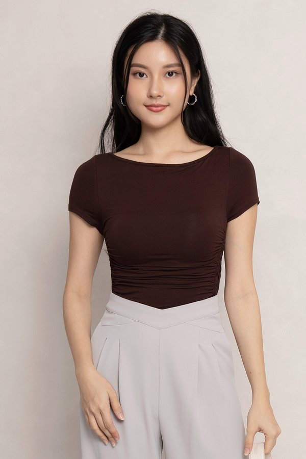 Monica Padded Top Dark Cocoa *MM*