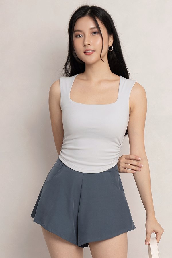 Hannah Shorts Gunmetal Blue