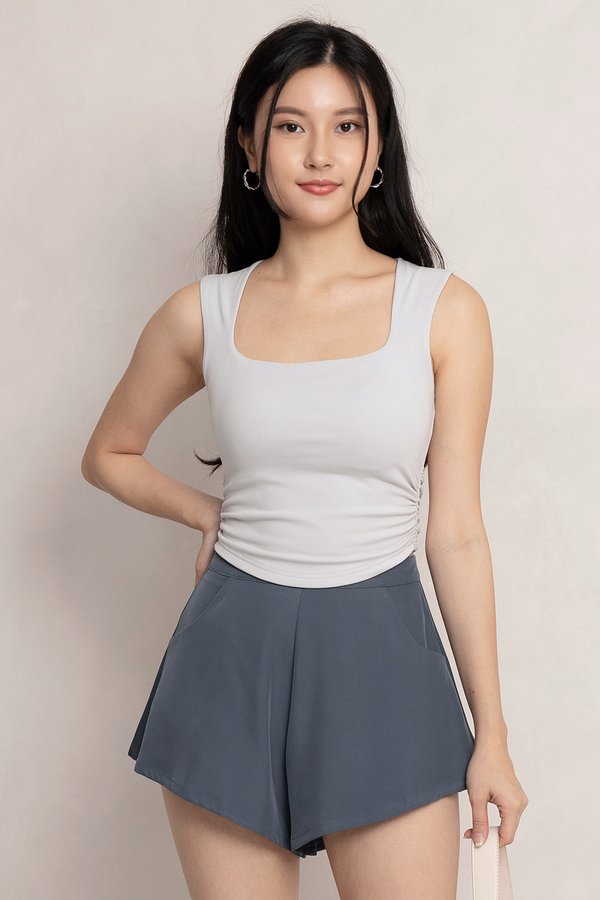 Hannah Shorts Gunmetal Blue