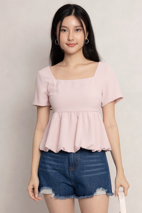 Kaylie Babydoll Top Pink