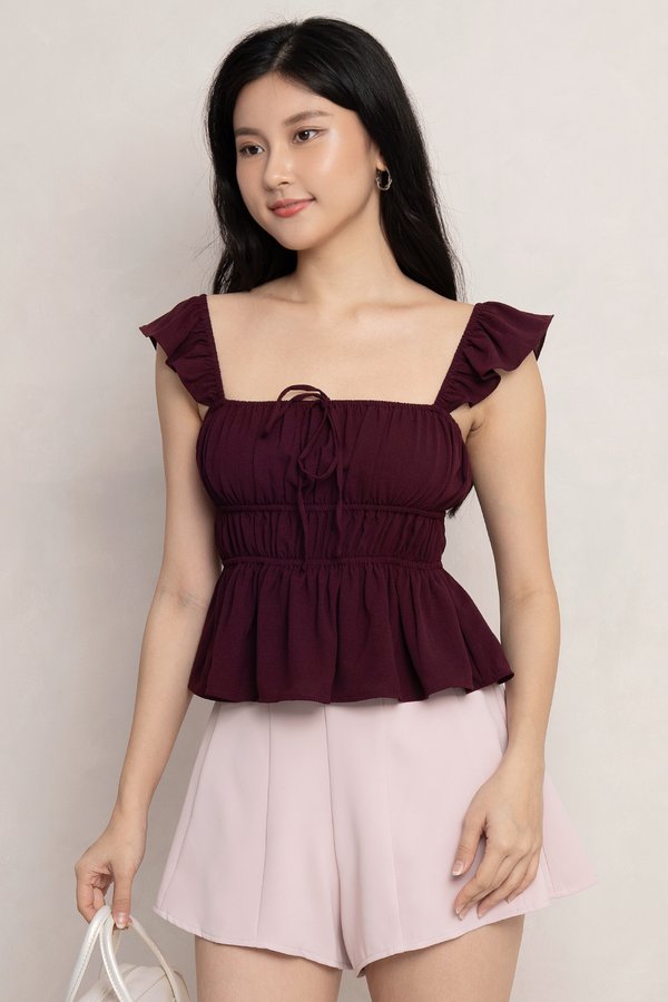 Addison Top Burgundy