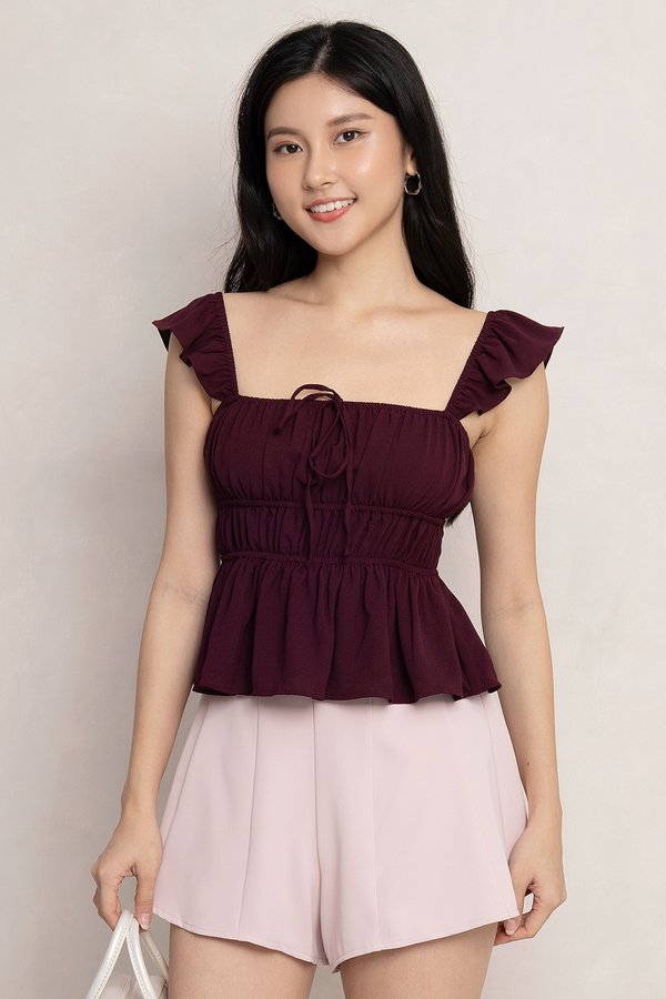 Addison Top Burgundy