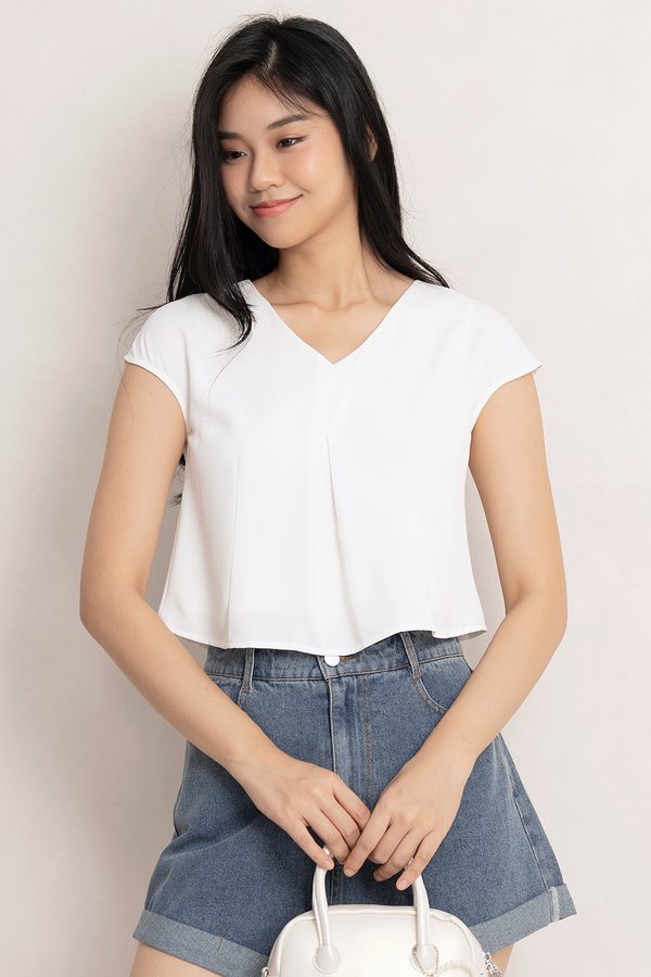 Abbie Top White