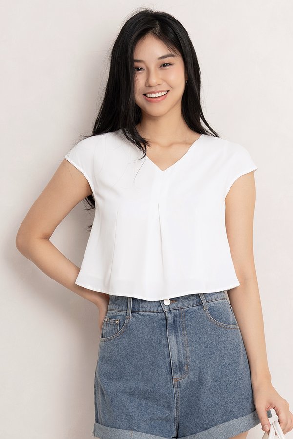 Abbie Top White