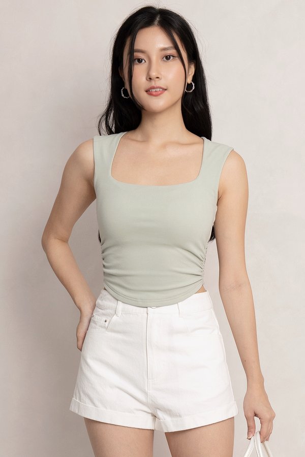 Tasha Padded Top Sage *PLUSH*