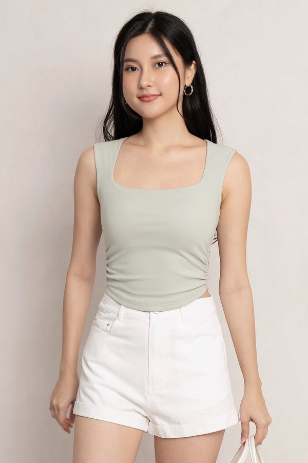 Tasha Padded Top Sage *PLUSH*
