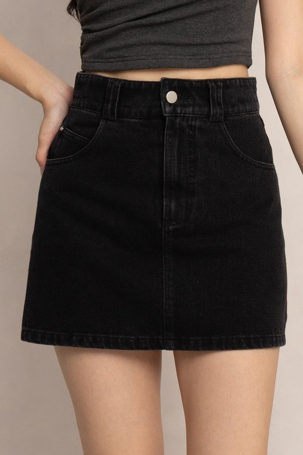 River Denim Skorts Black Acid V2
