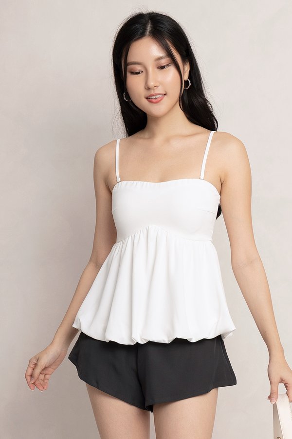Eleanor Padded Top White