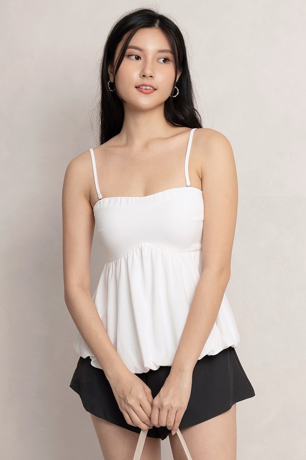Eleanor Padded Top White