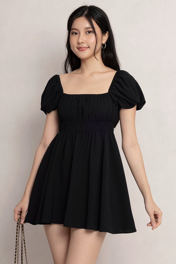 Lauren Romper Dress Black