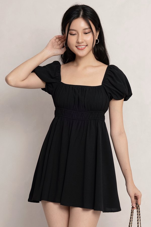 Lauren Romper Dress Black