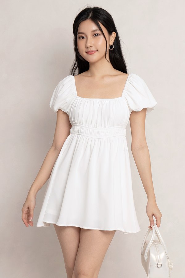 Lauren Romper Dress White