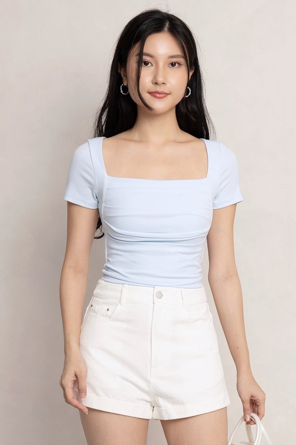 Sorah Denim Shorts White
