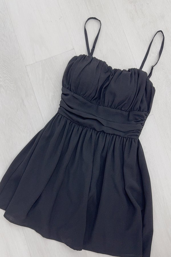 Jeanette Dress Romper Black