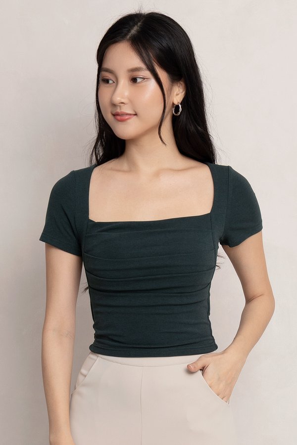 Nerissa Padded Top Forest *PLUSH*