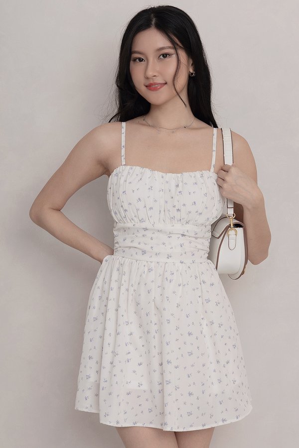 Jeanette Dress Romper White Floral
