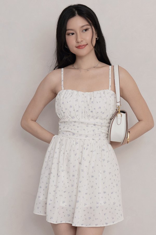 Jeanette Dress Romper White Floral