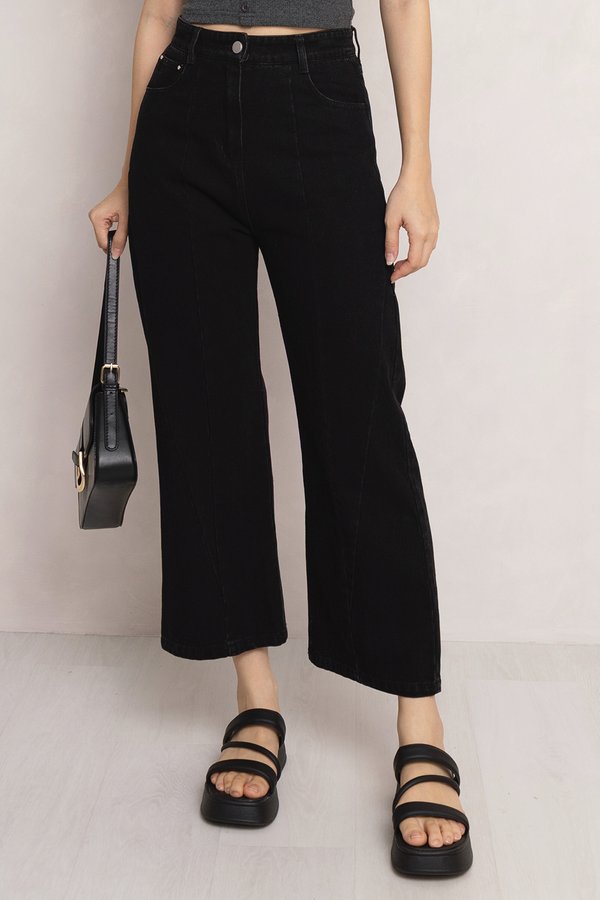 Eleanor Denim Jeans Black Acid