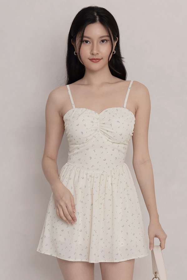 Dahlia Romper Dress Yellow Floral