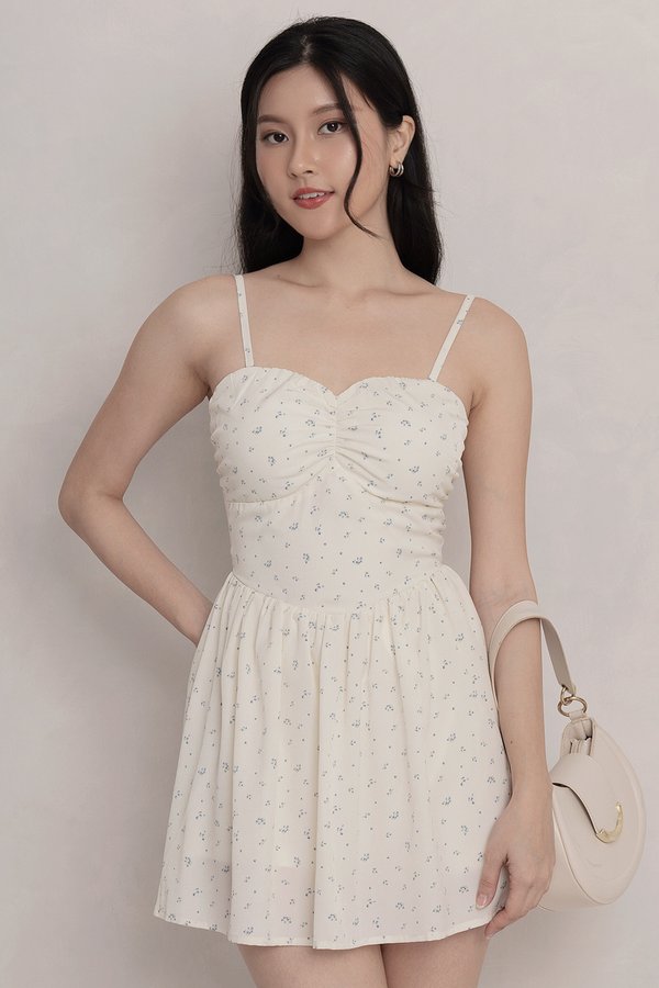 Dahlia Romper Dress Yellow Floral