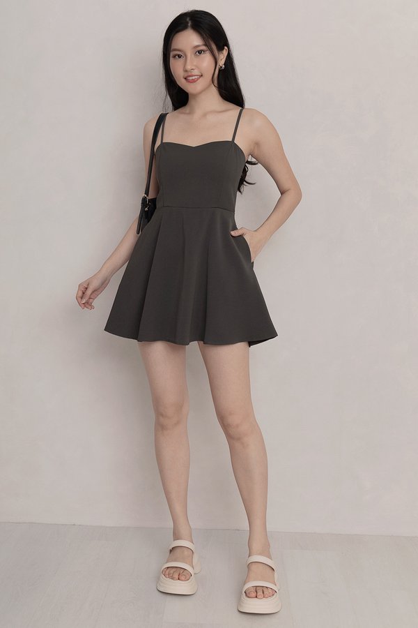 Shirlee Dress Romper Dark Grey
