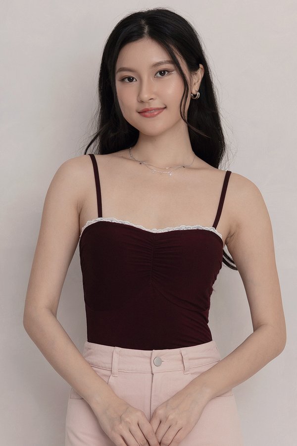 Annabelle Padded Top Burgundy *MM*