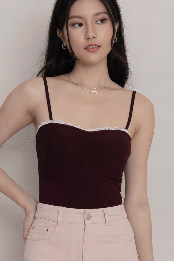 Annabelle Padded Top Burgundy *MM*