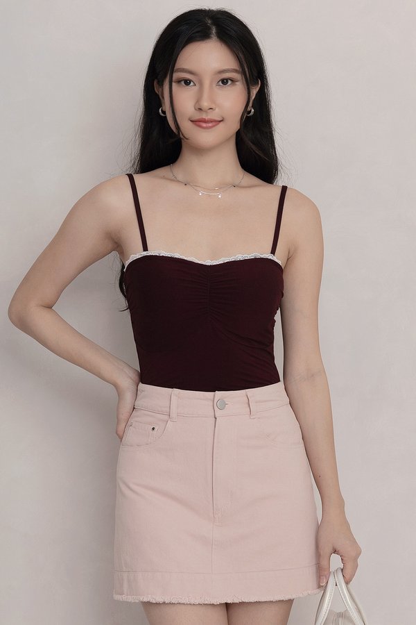 Dorah Denim Skorts Baby Pink
