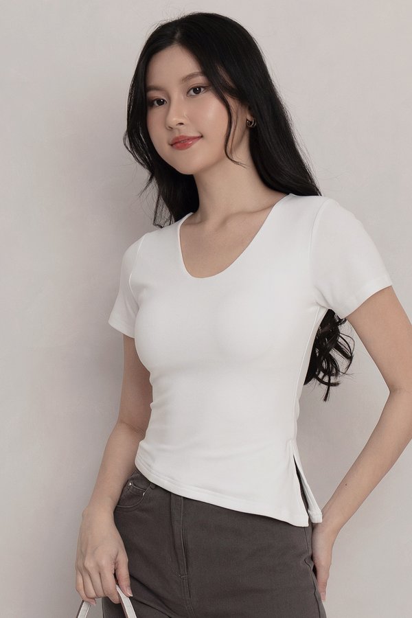 Victoria Padded Top White *PLUSH*