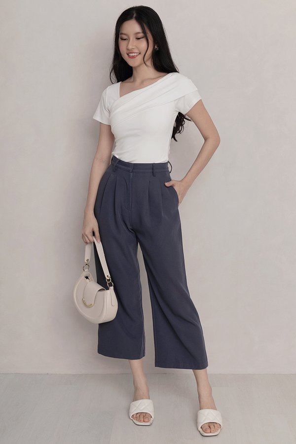 Pewter Culottes Gunmetal Blue