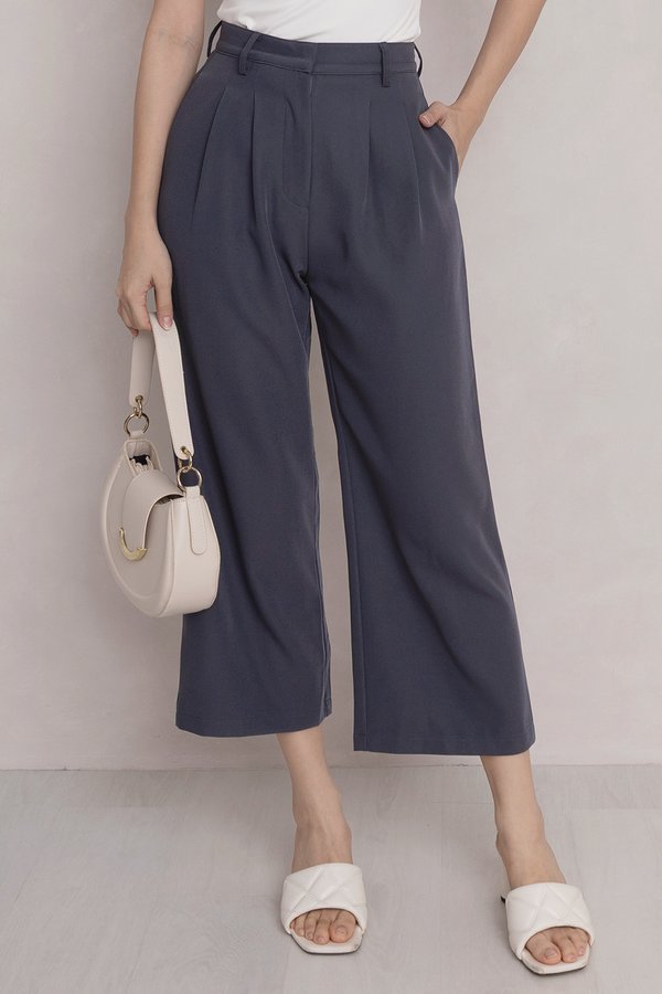 Pewter Culottes Gunmetal Blue