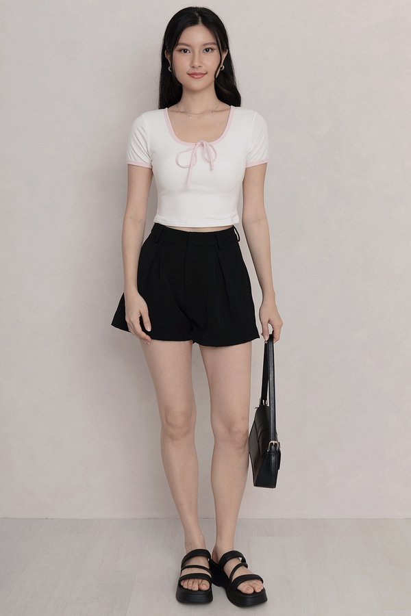 Maelynn Padded Top White/Baby Pink *PLUSH