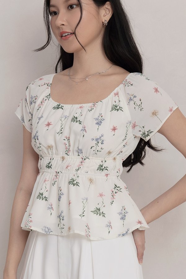 Aurora Top White Floral