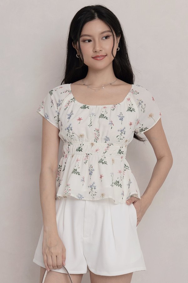 Aurora Top White Floral