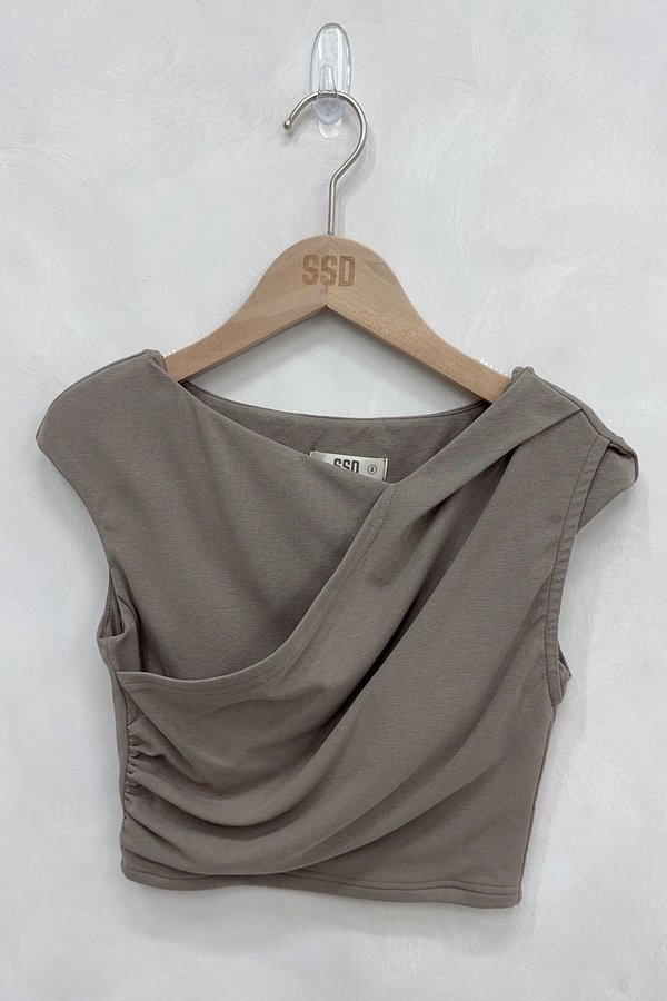 Delaney Padded Top Taupe *PLUSH*