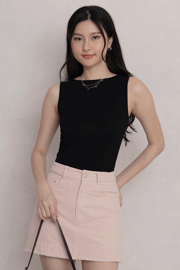 Dorah Denim Skorts Baby Pink
